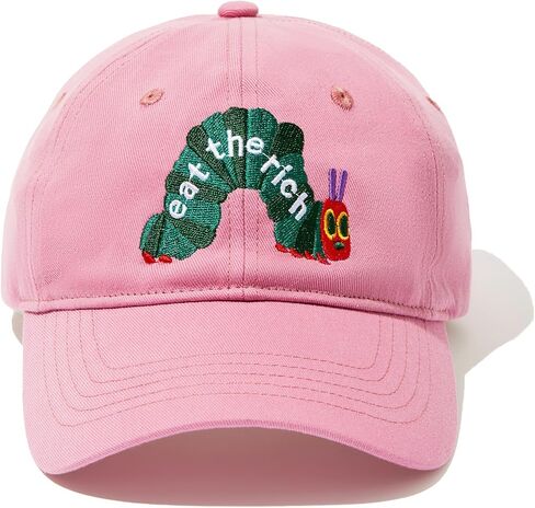 Eat The Rich Hungry Caterpillar Trendy Cute Hat Men & Women Baseball Cap Adjustable Cotton dad hat in Saudi Arabia