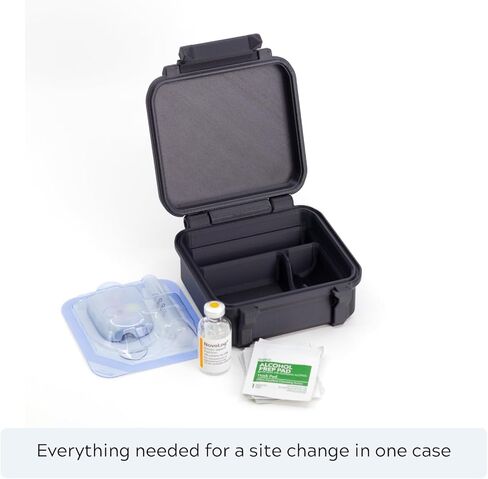 Rugged Travel Case for Omnipod | Hard Case for Omnipod 5, Insulin Vial, and Skin Wipes | Made in The USA in Saudi Arabia