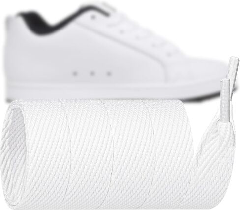 Endoto Fat Shoe Laces for DC Sneakers, 20MM Thick Flat Replacement Shoelaces Strings for Skate Shoes in Saudi Arabia