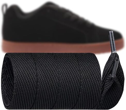 Endoto Fat Shoe Laces for DC Sneakers, 20MM Thick Flat Replacement Shoelaces Strings for Skate Shoes in Saudi Arabia