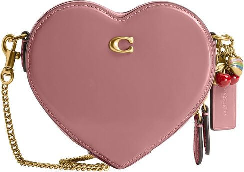Spazzolato Leather Heart Crossbody 14 with Charm in Saudi Arabia