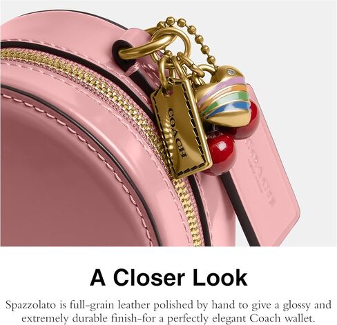 Spazzolato Leather Heart Crossbody 14 with Charm in Saudi Arabia