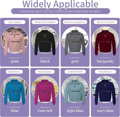niaahinn Women's Scrub Top Workwear V- Neck Long Sleeve T-Shirt Women's Medical Uniform Top in Saudi Arabia