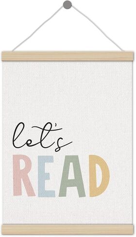 Reading Corner Posters for Classroom, Boho Classroom Decor Poster Hanger Frame 12x16 Inch, Reading Corner Nook Decor, Boho Let's Read Wall Art Decor for Girls Boys Room Book Nook in Saudi Arabia