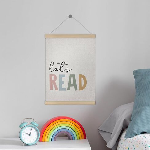 Reading Corner Posters for Classroom, Boho Classroom Decor Poster Hanger Frame 12x16 Inch, Reading Corner Nook Decor, Boho Let's Read Wall Art Decor for Girls Boys Room Book Nook in Saudi Arabia