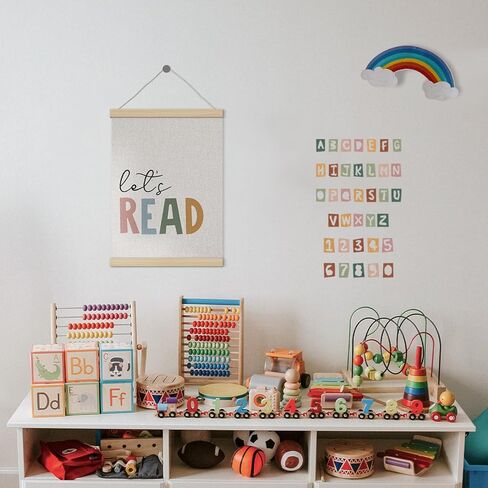 Reading Corner Posters for Classroom, Boho Classroom Decor Poster Hanger Frame 12x16 Inch, Reading Corner Nook Decor, Boho Let's Read Wall Art Decor for Girls Boys Room Book Nook in Saudi Arabia