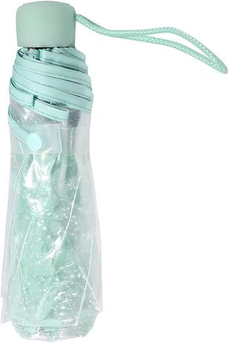 Fashionable Princess Umbrella Transparent Folding Umbrella (Light Green) in Saudi Arabia