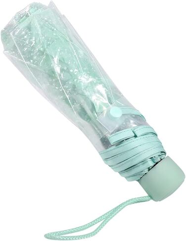 Fashionable Princess Umbrella Transparent Folding Umbrella (Light Green) in Saudi Arabia