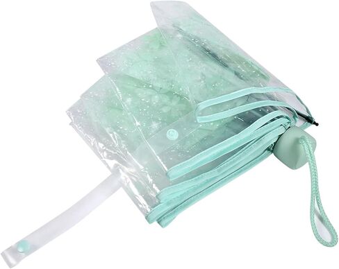 Fashionable Princess Umbrella Transparent Folding Umbrella (Light Green) in Saudi Arabia