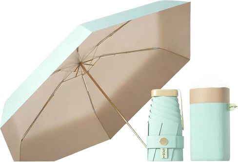 Mini Travel Compact 6 reinforced ribs Waterproof UV protection rain and sun umbrella in Saudi Arabia