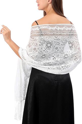 شالات وأغطية كاجوال لفساتين السهرة، شال دانتيل للنساء الرسمي، شال الزفاف in Kuwait