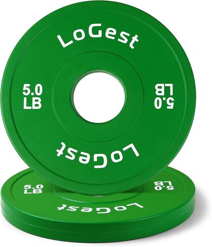Logest Pair Olympic Plates - Barbell Weights Set of 2 Weight Plates for Olympic Bars Perfect for Strength Training Plates Exercise Balance Increase Available in 2.5LB 5LB 10LB Weight Plate in Kuwait