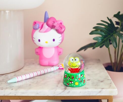 Sanrio Keroppi Holiday Mini Adult Snow Globe with Swirling White Flakes | Collectible Keepsake Display | 3 Inches Tall in Saudi Arabia
