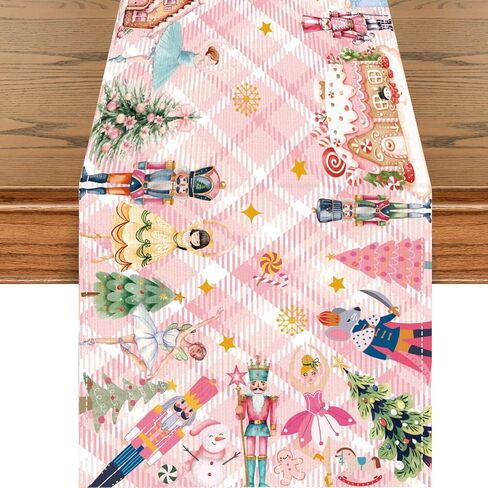 Vintage Valentine Table Runner Decoration, Red Valentines Day Table Runner Decor, Valentine's Day Table Runner Decor for Home Kitchen Dining Table (72 X 13 Inches) in Kuwait