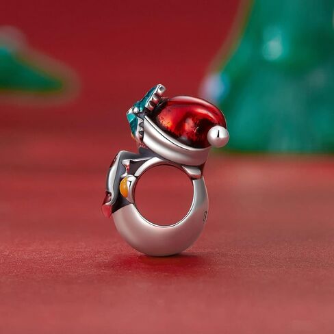 Christmas Snowman Charm Bead 925 Sterling Silver,Christmas Snowman Charm DIY Bracelets/Necklacess,Gifts Women for Christmass and New Year in Saudi Arabia