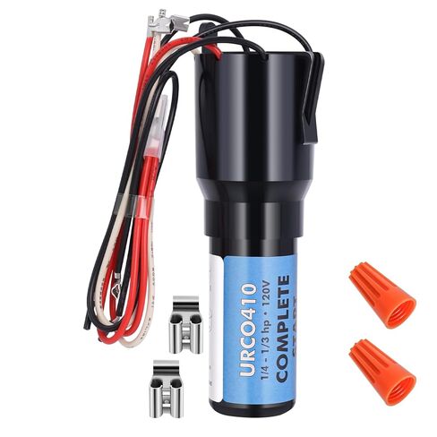 URCO410 3 in 1 Hard Start Kit Compatible with Refrigerators and Freezers (3 Pcs), 115V AC Solid State Relay Overload Protection for 1/4 to 1/3 HP Compressor Hard Start Capacitor in Saudi Arabia