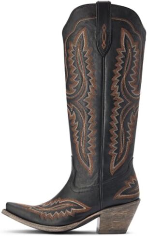 حذاء ARIAT النسائي Casanova Western Fashion ذو مقدمة قصيرة أسود 7 1/2 W US in Kuwait