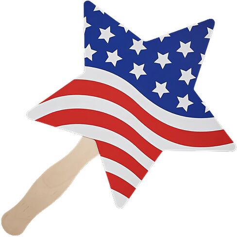 blinkee Star Shaped Unlit Patriotic Paper Board Hand Fan in Saudi Arabia