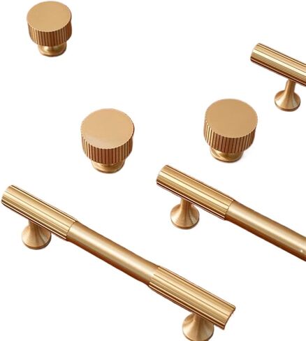 Pulls,Cabinet Handles, Vertical Lines Solid Brass Drawer Knobs T Bar Handle Bedroom Pulls Kitchen Cabinet Door Pull in Saudi Arabia