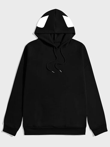 Mens Oversized Graphic Hoodies Pullover Spider Print Long Sleeve Drawstring Sweatshirt Casual Trendy Clothes in Saudi Arabia