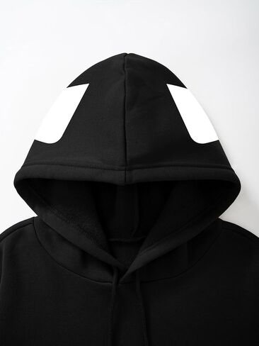 Mens Oversized Graphic Hoodies Pullover Spider Print Long Sleeve Drawstring Sweatshirt Casual Trendy Clothes in Saudi Arabia