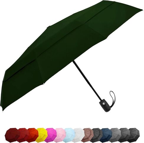 EEZ-Y Golf Umbrella - 58 Inch Windproof Rain Umbrellas w/Double Canopy - Compact, Portable & Break Resistant for Travel – Burgundy in Saudi Arabia