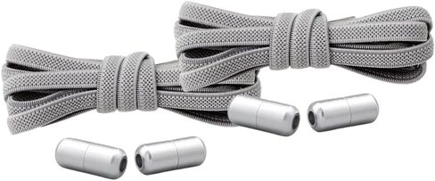 COJU Tidy Laces (قفل كبسولة) - زوجان من أربطة الأحذية المرنة بدون ربط، كبسولات ذات قفل ملتوي، أربطة مسطحة 8 مم، سهلة الارتداء للبالغين والأطفال in Kuwait