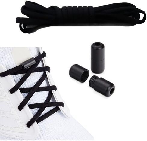 1-Pair No Tie Shoelaces for Adults Sneakers, Elastic Shoe Laces with Stylish Buckles, Quick-Fit Polyester Sneaker Straps - Hassle-Free, Durable Shoe Accessories for All Occasions in Saudi Arabia