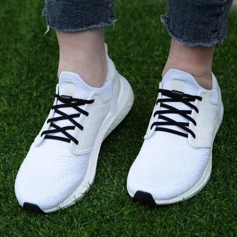 1-Pair No Tie Shoelaces for Adults Sneakers, Elastic Shoe Laces with Stylish Buckles, Quick-Fit Polyester Sneaker Straps - Hassle-Free, Durable Shoe Accessories for All Occasions in Saudi Arabia