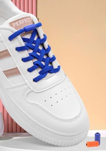 1-Pair No Tie Shoelaces for Adults Sneakers, Elastic Shoe Laces with Stylish Buckles, Quick-Fit Polyester Sneaker Straps - Hassle-Free, Durable Shoe Accessories for All Occasions in Saudi Arabia