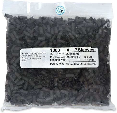 Wire & Cable Specialties Surflon Size 2-3 - 1000-Piece Picture Wire Crimping Sleeves, Bright Stainless PCS-23N-1000 in Saudi Arabia