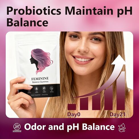 Nuora Feminine Balance Gummies, Premium Feminine Balance Gummies, Vegan Hawaiian Pineapple, Vaginal Health Support, Gluten-Free, 60 Gummies (1) in Saudi Arabia
