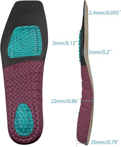 Square Toe Insoles for Ariat Shoes, Replacement Footbeds Footwear Inserts for Work Boot Comfort(Size: M10) in Saudi Arabia