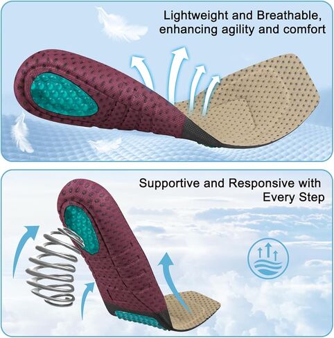 Square Toe Insoles for Ariat Shoes, Replacement Footbeds Footwear Inserts for Work Boot Comfort(Size: M10) in Saudi Arabia