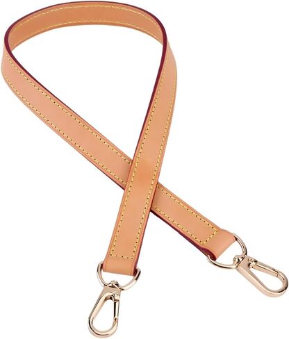 24.6 Inch Genuine Vachetta Leather Bag Strap Replacement Light Brown Leather Purse Handle 0.7 Inch Shoulder Handbag Strap with Golden Buckles for Women Multi Pochette Montaigne Accessories in Saudi Arabia