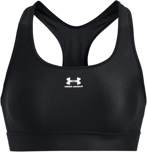 Under Armour HeatGear Armour Mid Padless Womens Sports Bra M White-Black in Kuwait