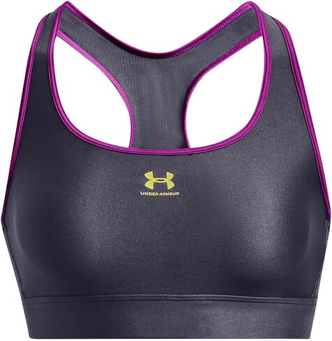 Under Armour HeatGear Armour Mid Padless Womens Sports Bra M White-Black in Kuwait