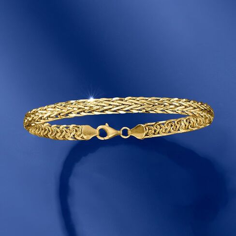 Ross-Simons 18kt Yellow Gold Wheat-Chain Bracelet in Saudi Arabia