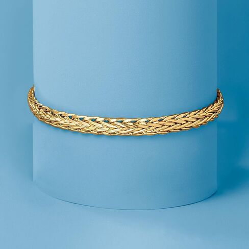 Ross-Simons 18kt Yellow Gold Wheat-Chain Bracelet in Saudi Arabia