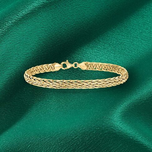 Ross-Simons 18kt Yellow Gold Wheat-Chain Bracelet in Saudi Arabia