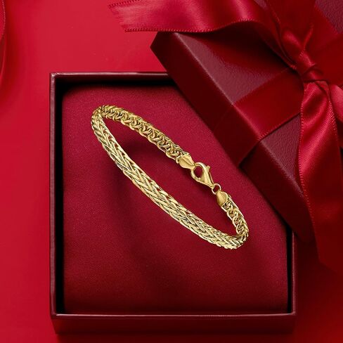 Ross-Simons 18kt Yellow Gold Wheat-Chain Bracelet in Saudi Arabia