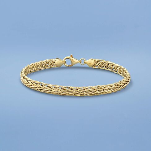 Ross-Simons 18kt Yellow Gold Wheat-Chain Bracelet in Saudi Arabia