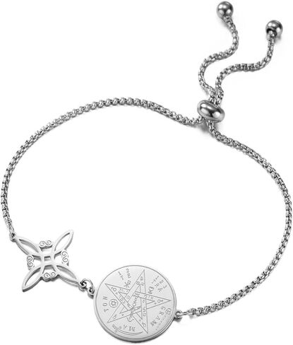 TEAMER Tetragrammaton الساحرة عقدة سوار قابل للتعديل مزدوجة تميمة حماية سوار سليمان الخماسي مجوهرات للنساء in Kuwait