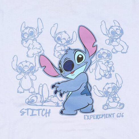 تي شيرت للأطفال بأكمام قصيرة بتصميم Lilo & Stitch Experiment 626 Stitch Design من ديزني للفتيات in Kuwait