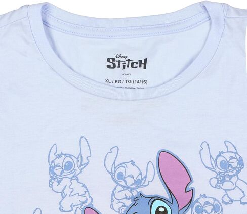 تي شيرت للأطفال بأكمام قصيرة بتصميم Lilo & Stitch Experiment 626 Stitch Design من ديزني للفتيات in Kuwait