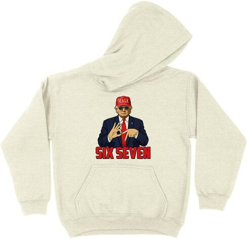 سويت شيرت بغطاء للرأس للأطفال من TeesAndTankYou Six Seven Trump للأطفال in Kuwait