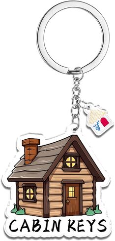 Cabin Key Keychain Acrylic keychain for Rustic House New Home Gift for Men Women, Homeowners Housewarming Cottage County Keychains in Saudi Arabia