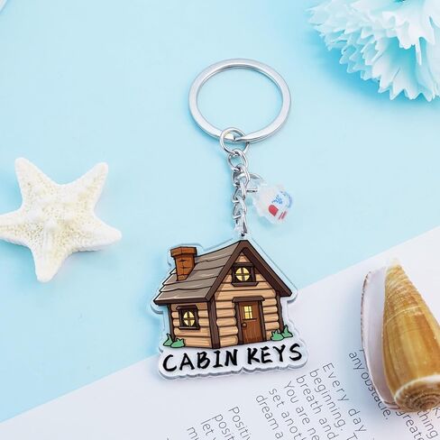 Cabin Key Keychain Acrylic keychain for Rustic House New Home Gift for Men Women, Homeowners Housewarming Cottage County Keychains in Saudi Arabia