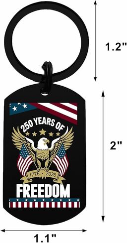 Gezxin 250th Anniversary USA Gifts, 250 Years America Keychain Patriotic Merchandise Flag Banner, 1776-2026 Commemorative in Saudi Arabia