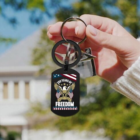 Gezxin 250th Anniversary USA Gifts, 250 Years America Keychain Patriotic Merchandise Flag Banner, 1776-2026 Commemorative in Saudi Arabia